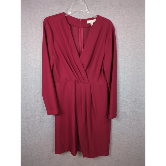 H by Halston Faux Wrap Fit & Flare Dress - Picture 4 of 10